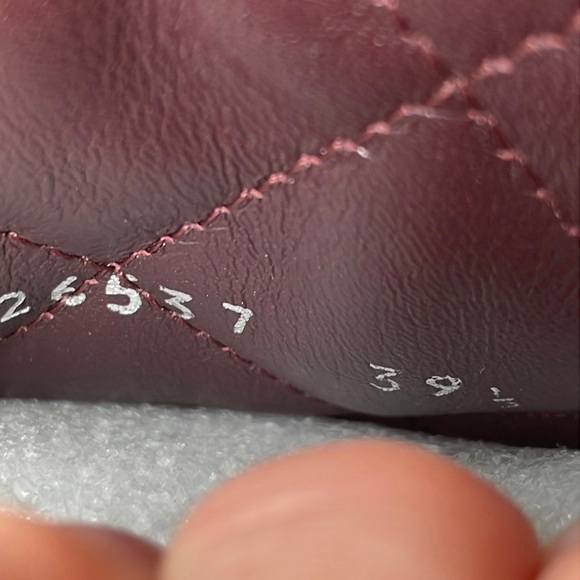 CHANEL BOOTS Black Leather Moto Engineer Italy Interlocking C Burgundy Zip 39.5 - Picture 11 of 16